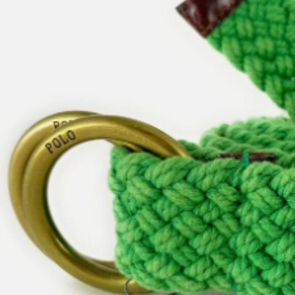 Polo Ralph Lauren Leather-Trim Braided Belt - Picture 3 of 4